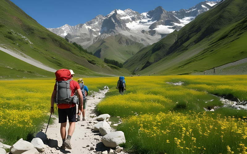 Solo trekking in Valley of Flowers, Uttarakhand – scenic adventure trail