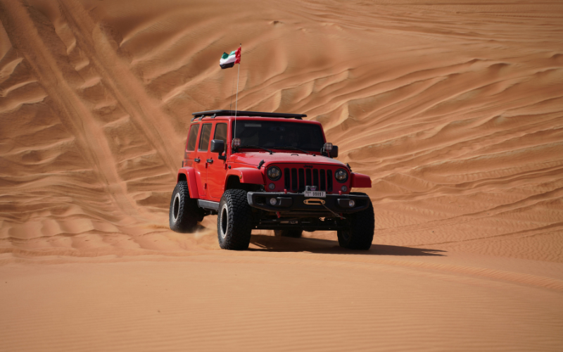Solo desert safari ride in golden dunes of Jaisalmer
