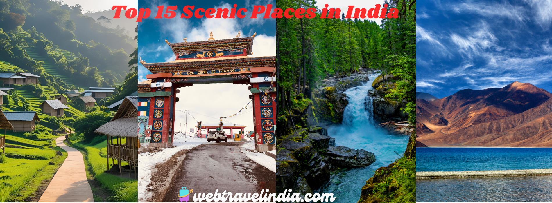 Breathtaking scenic places in India including valleys, lakes, waterfalls, and serene hill stations – a perfect 2025 travel guide