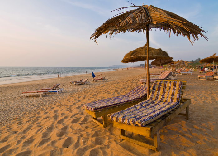 sandy beach in Goa—safe and popular solo travel destination for women in India"