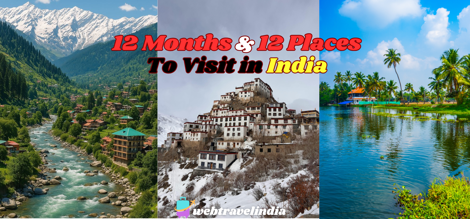 Best places to visit in India month wise with stunning landscapes