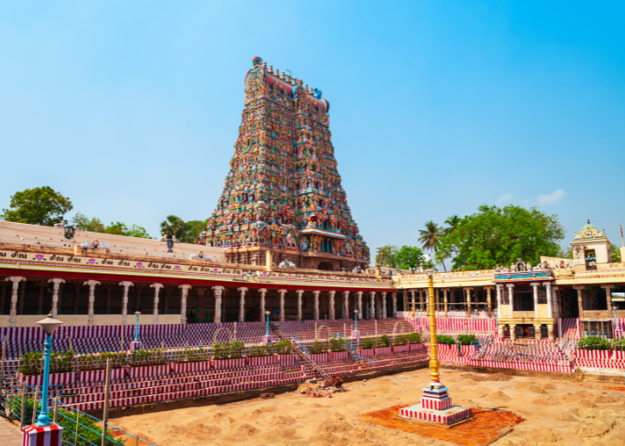 “Ancient Meenakshi Temple in Madurai, Tamil Nadu – best state to visit in India in December”