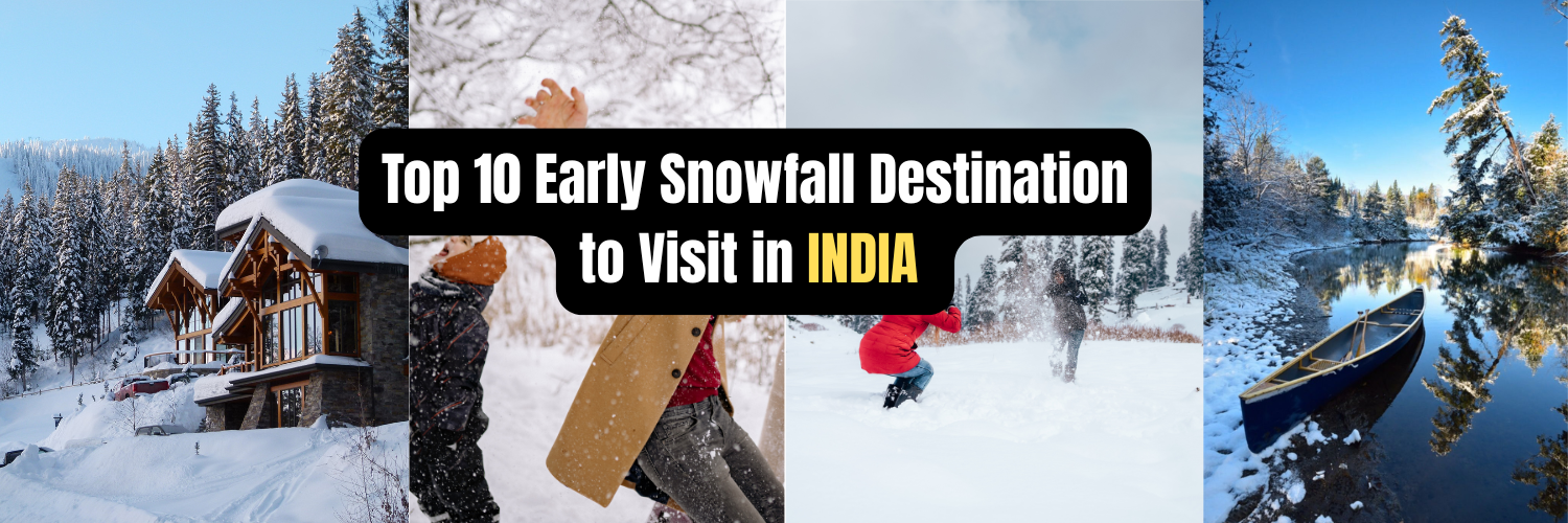 Early snowfall destinations in India – snow-covered mountain landscapes in Himachal and Uttarakhand during November 2025