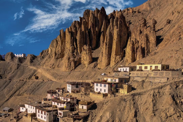 “Dhankar Monastery cliff view and Pin Valley landscapes – budget Spiti Valley itiner