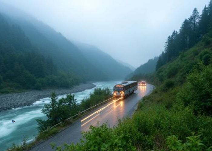 Overnight Volvo bus from Delhi to Kasol budget travel option 2026