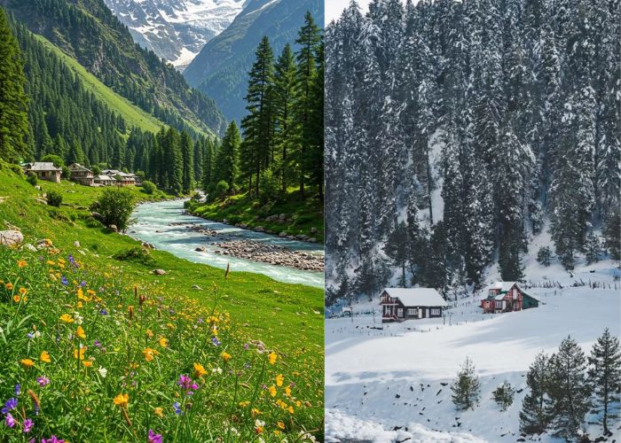best time to visit Barot Valley summer winter snow monsoon view Himachal